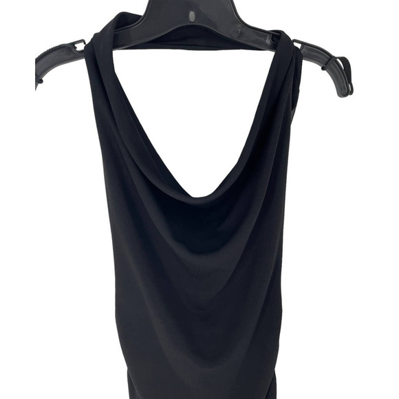 Nicole MILLER  STUDIO ONE BLACK DRAPE NECK DRESS - Picture 2 of 9